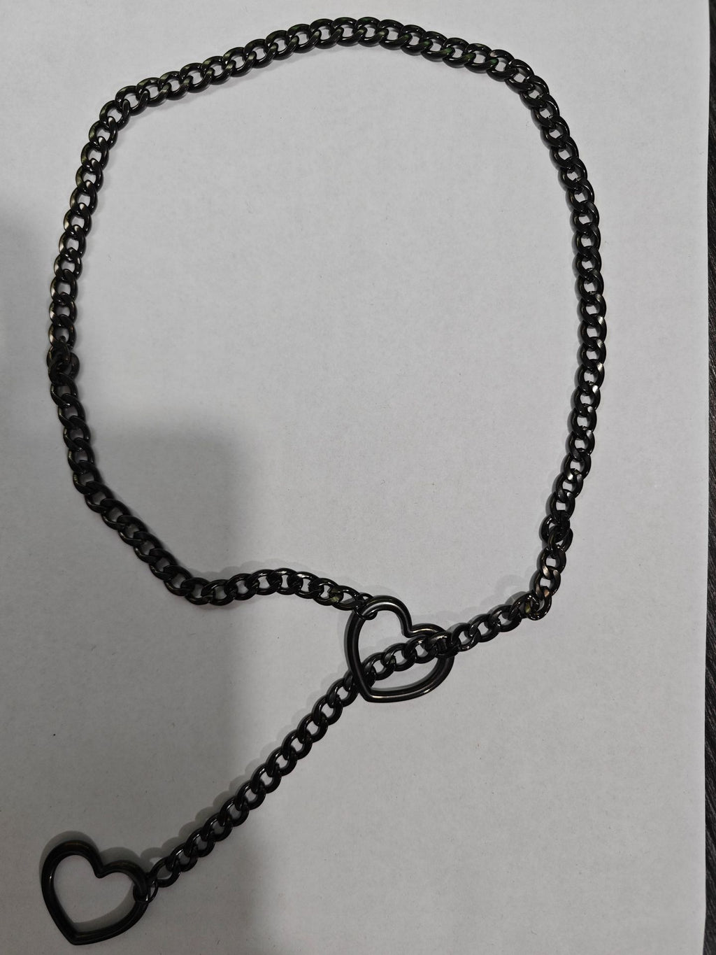 Gothic Cuban Adjustable Love Heart Necklace