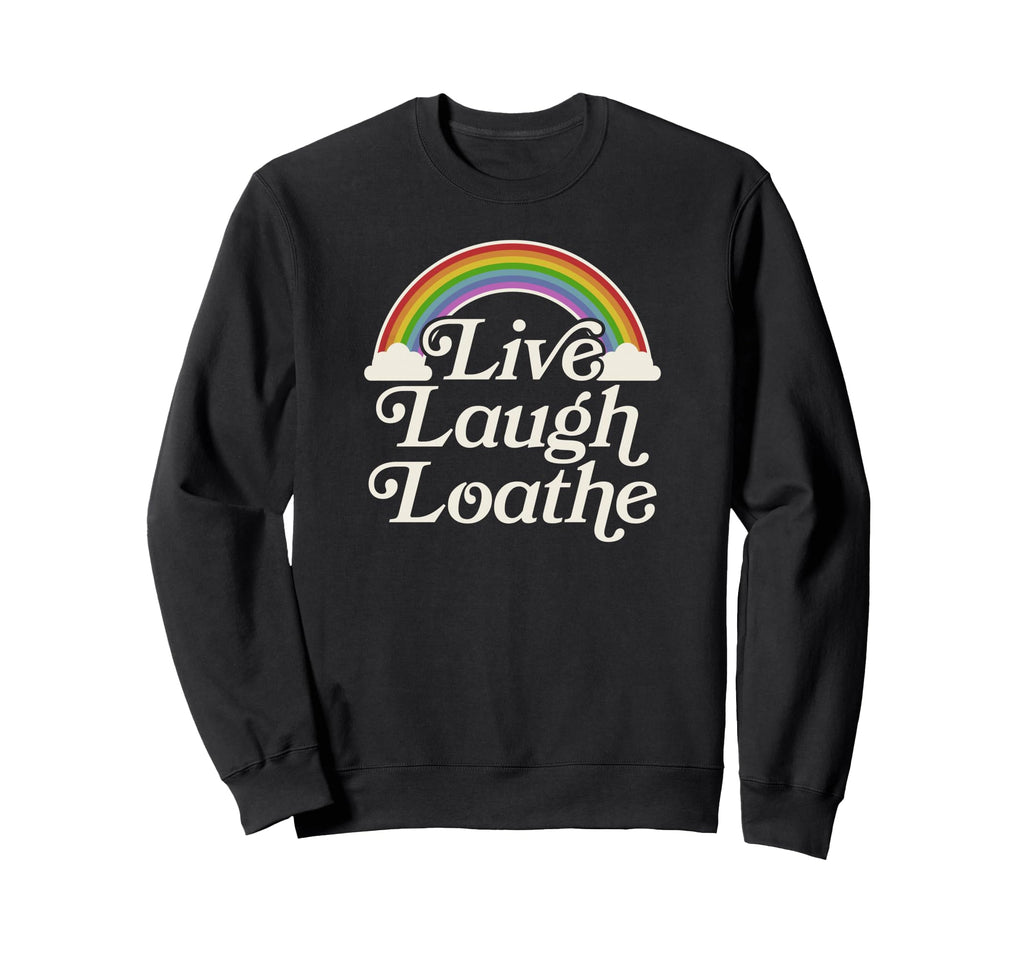 Funny Goth Gothic Parody Rainbow Sweatshirt - Fun Novelty Design Unisex