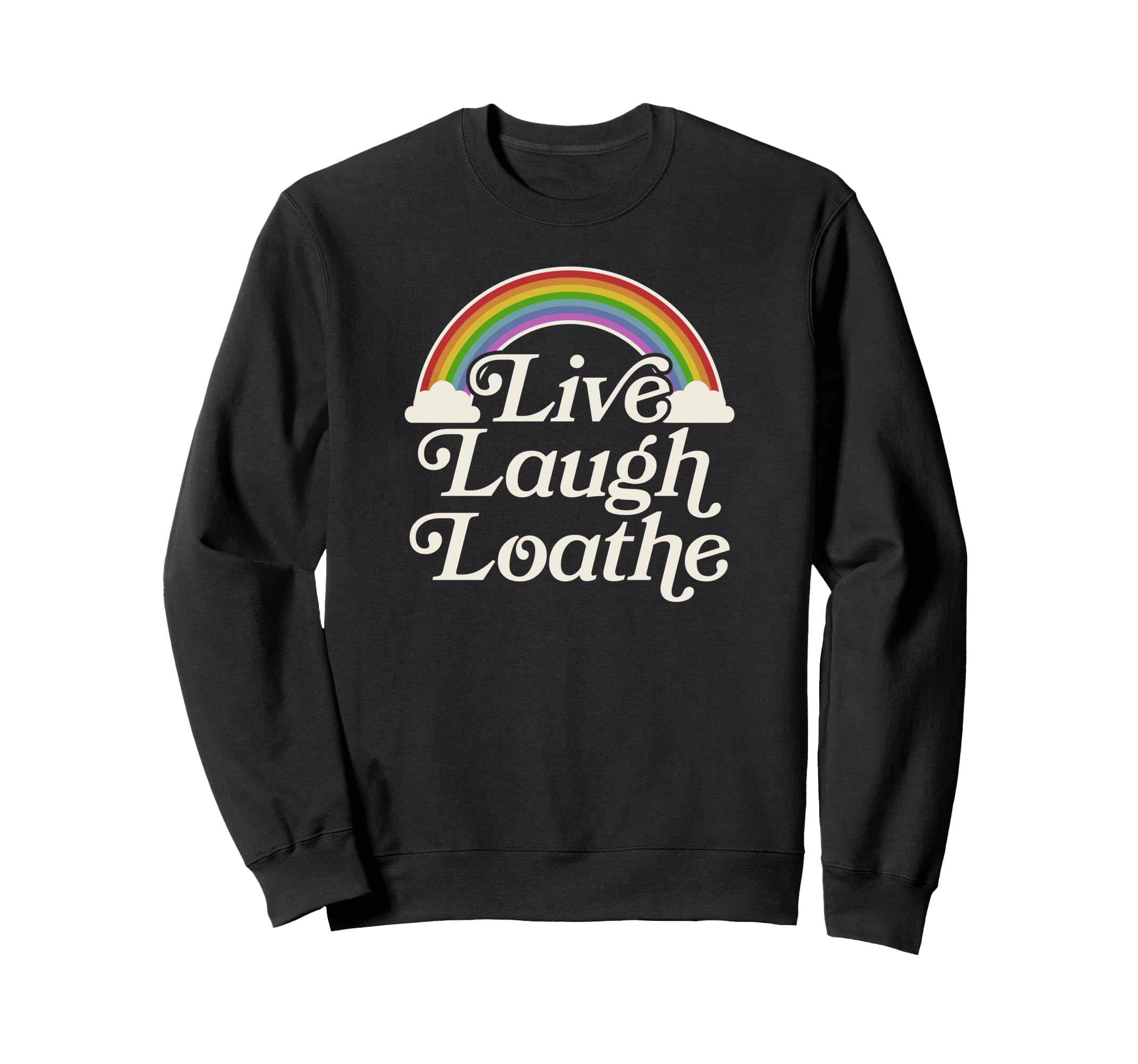 Funny Goth Gothic Parody Rainbow Sweatshirt - Fun Novelty Design Unisex