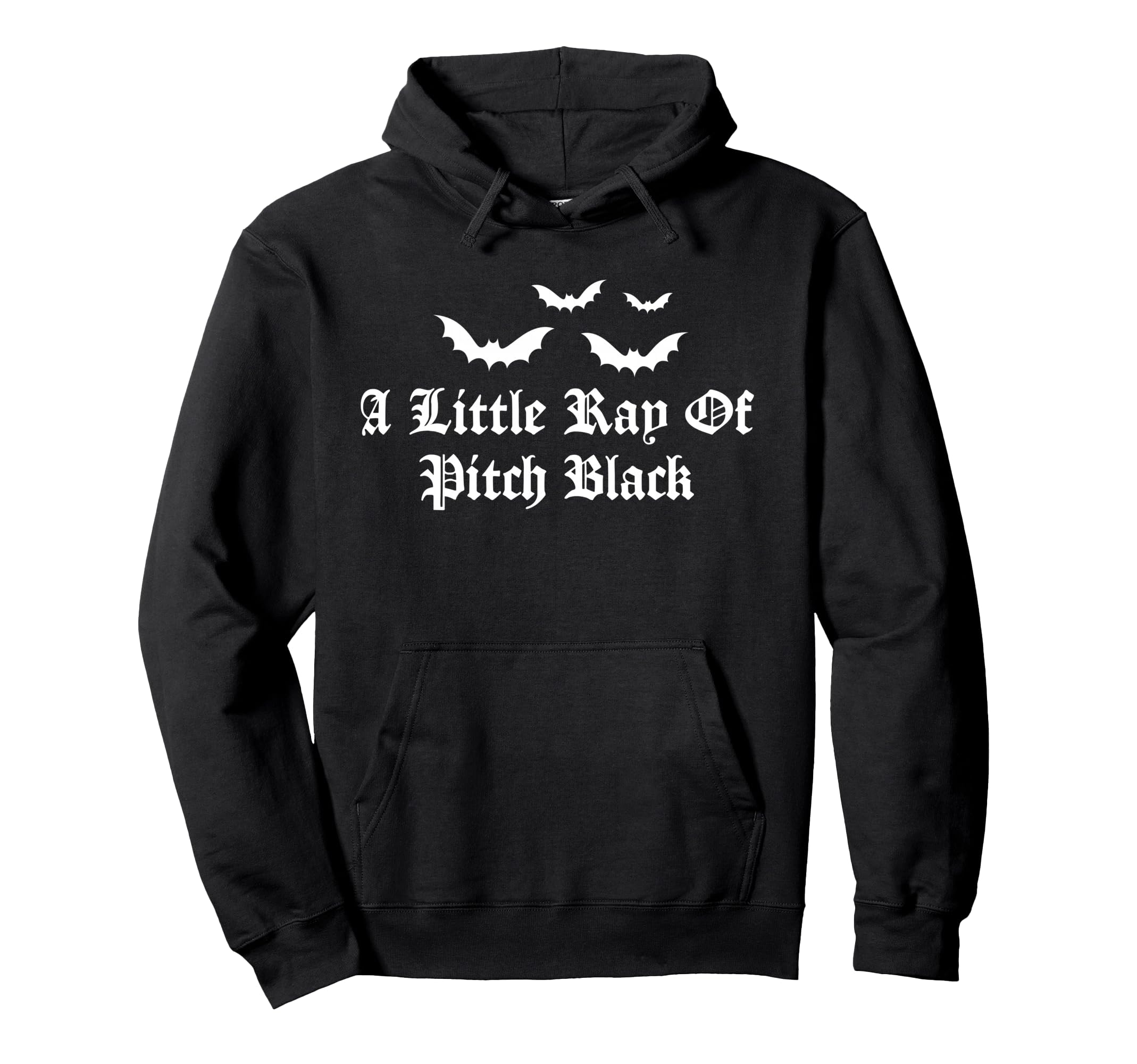 Elder Emo Goth Gothic Bat Funny Hoodie - Minimalist Print for Adults