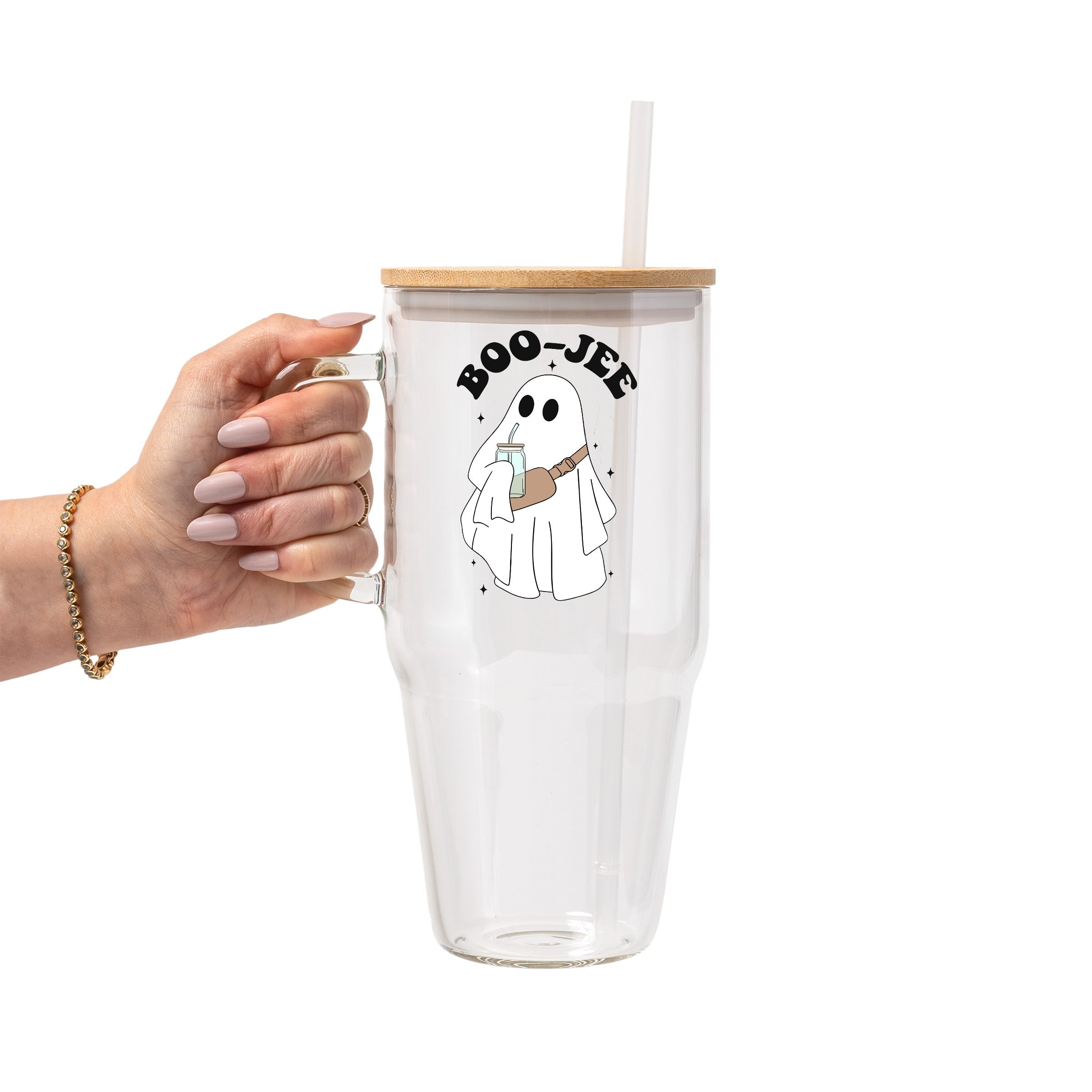 Boo Jee Halloween Glass Cup