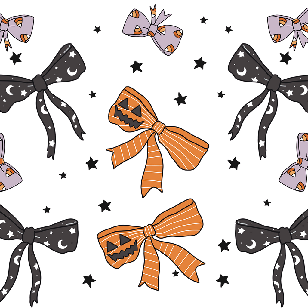 Halloween Bows Glass Cup