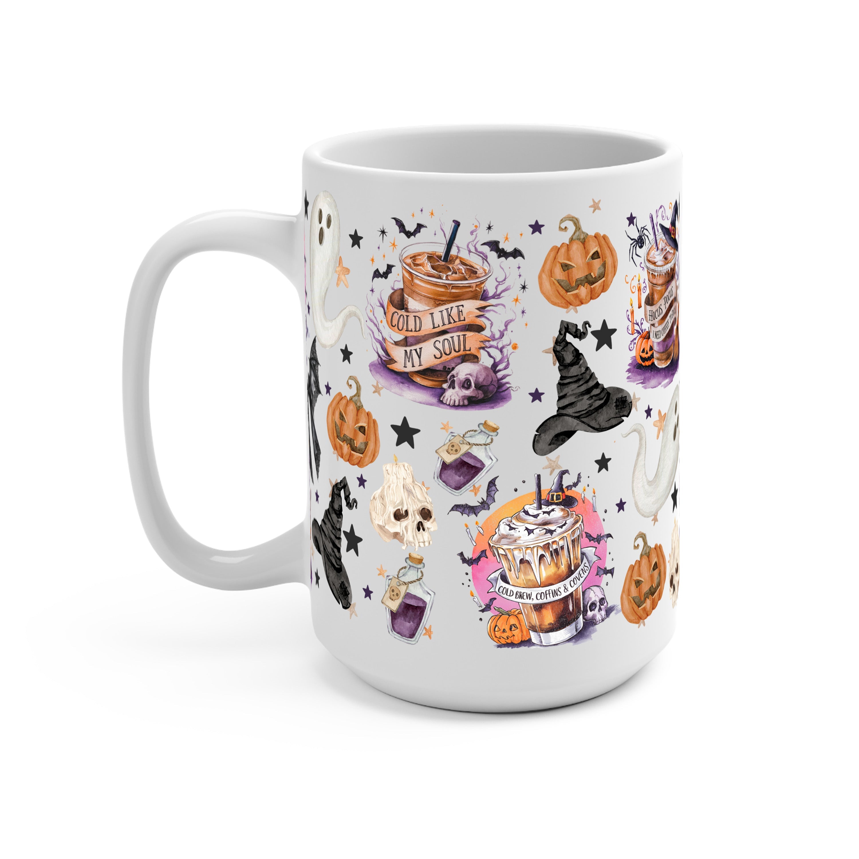 Halloween Fall Coffees Glass Cup