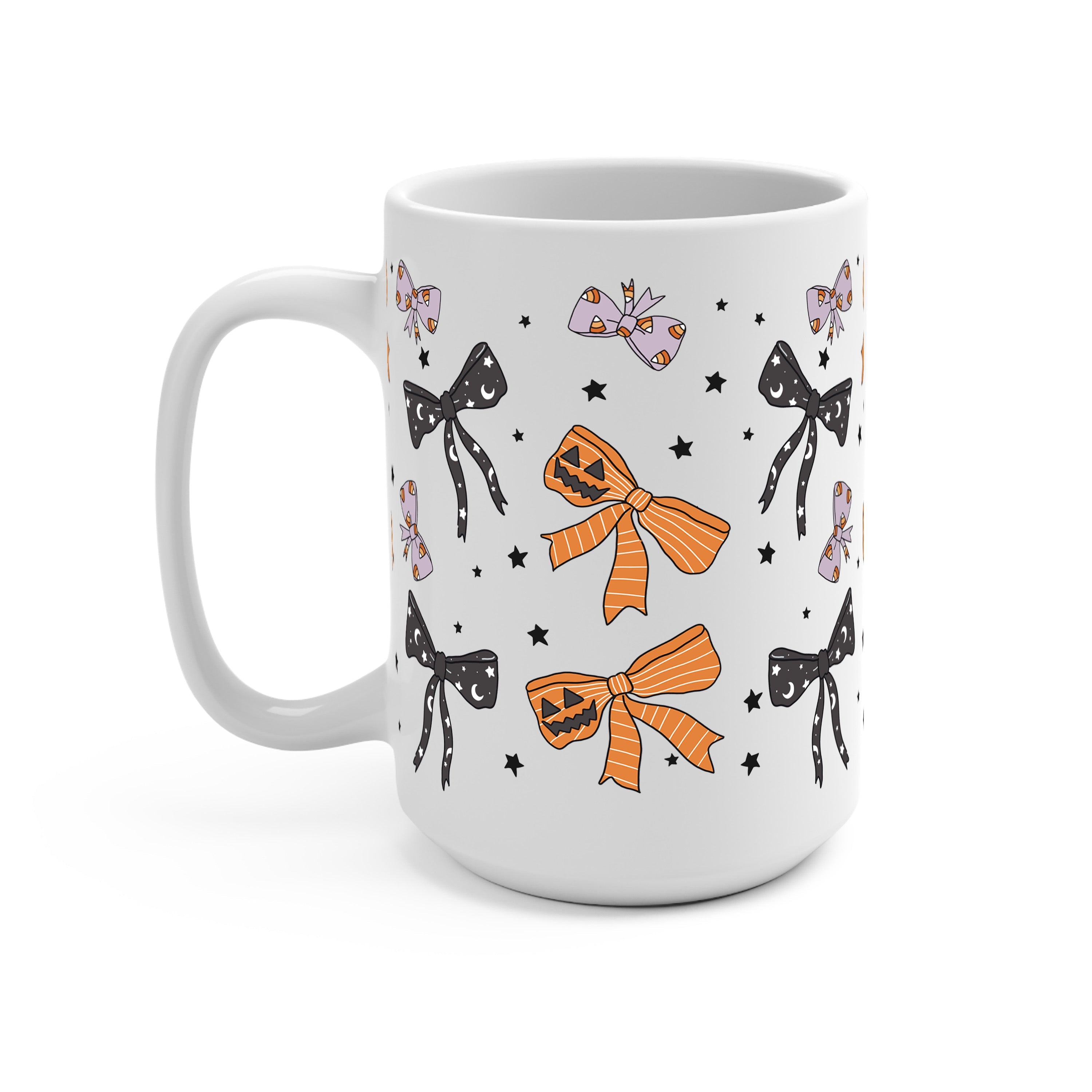 Halloween Bows Glass Cup