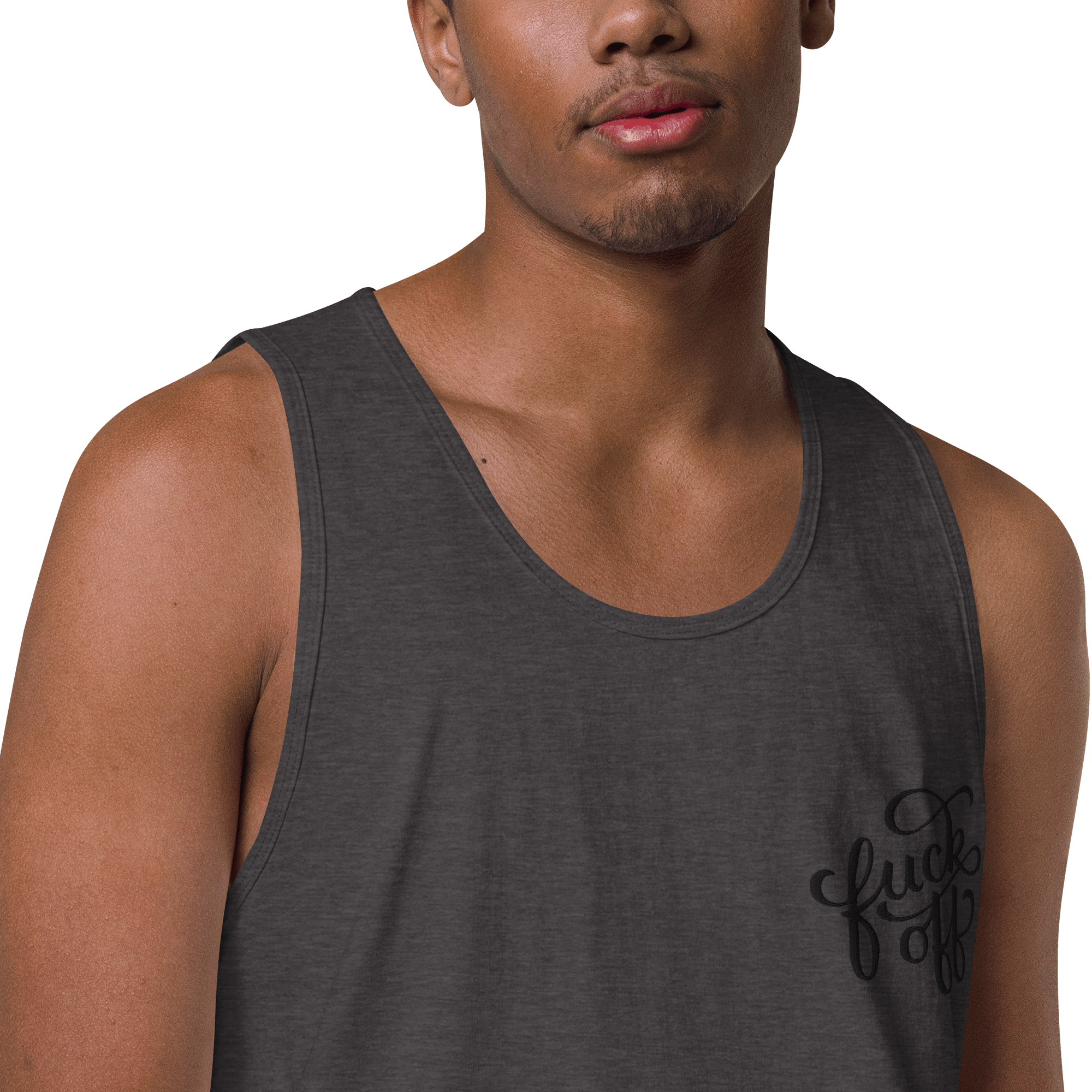 Fuck Off Embroidered Tank Top