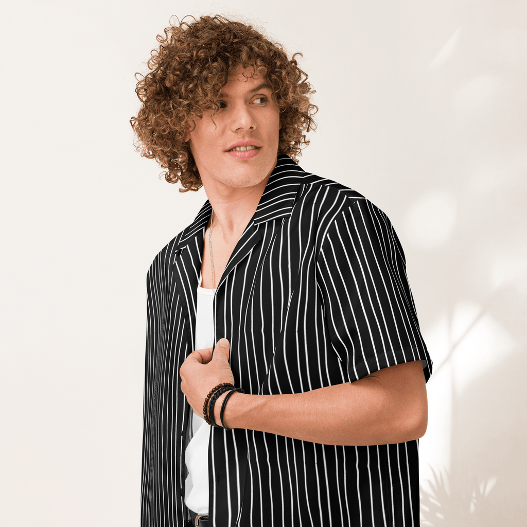 Pumpkin King Pinstripes Button-Up Shirt