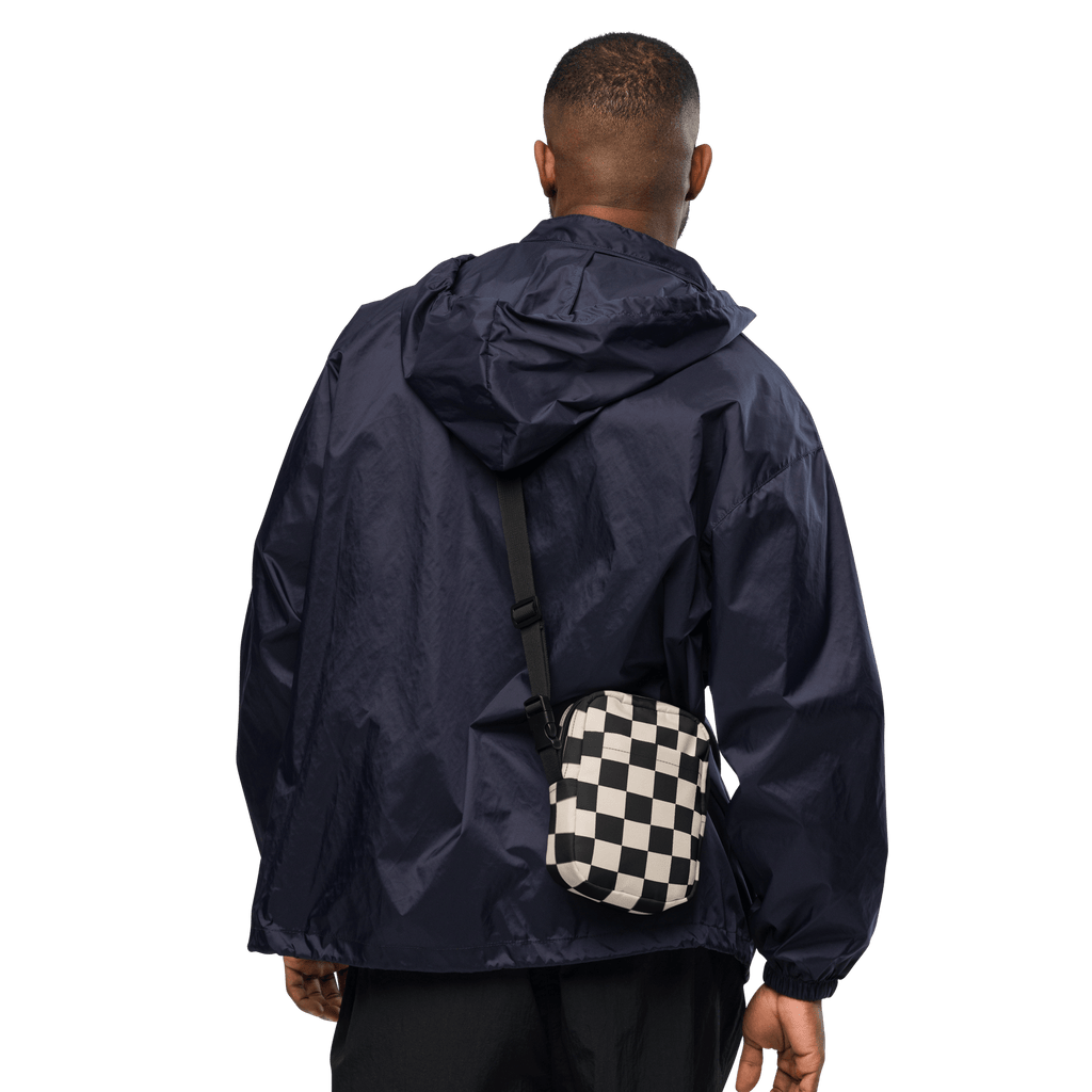 Retro Revival Checkerboard Crossbody Bag
