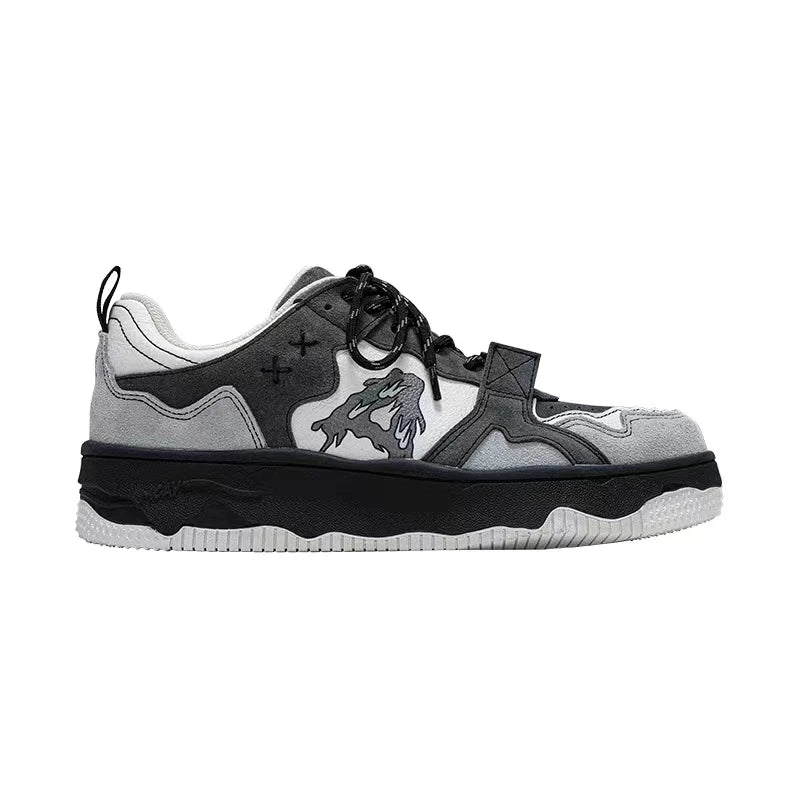 Greyscale Skate Sneakers