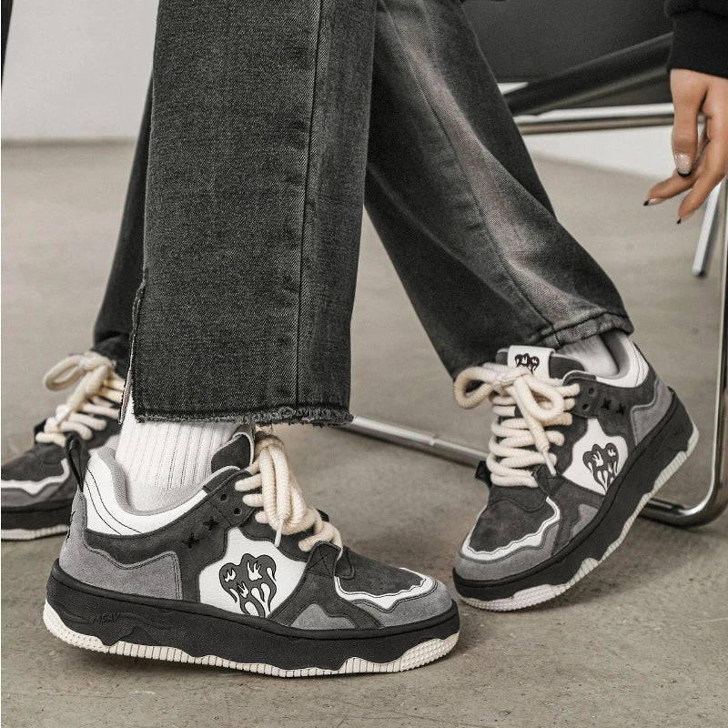Greyscale Skate Sneakers