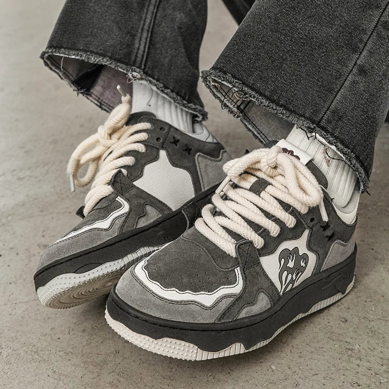 Greyscale Skate Sneakers